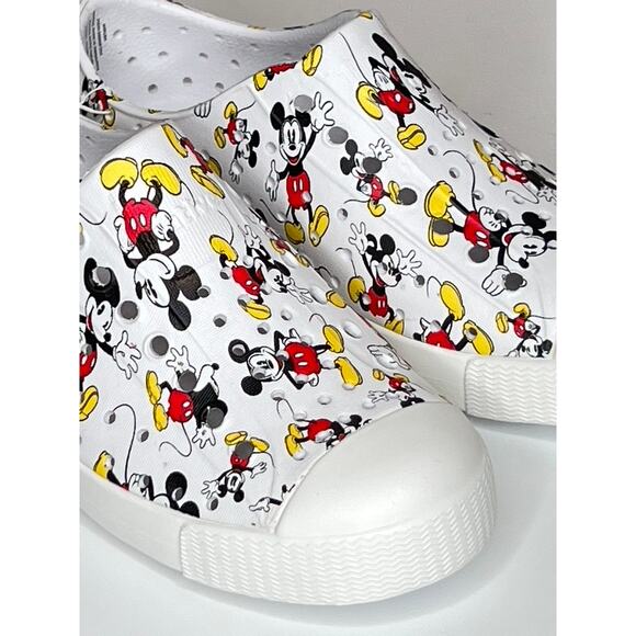 NWT Native x Disney White Jefferson Mickey Mouse Slip On Shoes Childs C13 - Picture 5 of 9